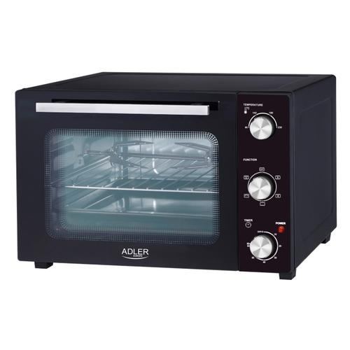 Cuptor electric Adler AD 6025, 35 L, Timer, 1500 W, Ajustare temperatura 90-230 C, 5 moduri coacere (Negru)
