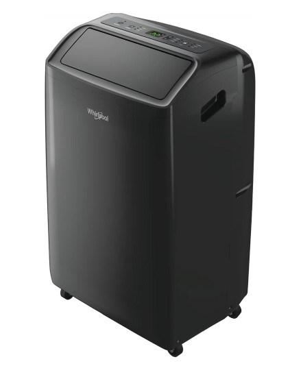 Aparat de aer conditionar portabil Whirlpool PACF29CO B, 9000 BTU, Clasa A, 2800 W, 20-30 mp, Auto-Curatare (Negru)