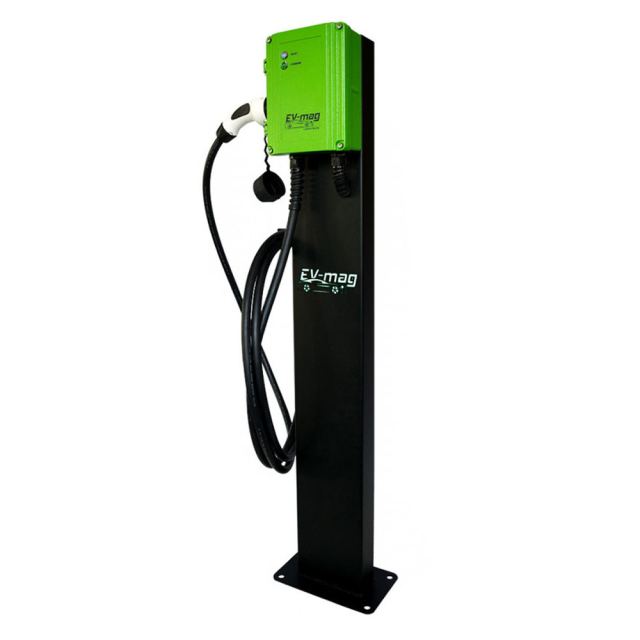 Statie incarcare masini electrice EV-MAG GS107T2GCS-N, 7 kW, type 2, monofazat, montaj pe stativ