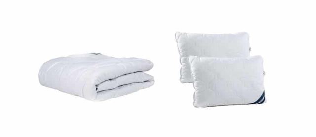 Set Somnart Superior Plus cu pilota groasa 200 x 220 cm si 2 perne 50 x 70 cm din bumbac