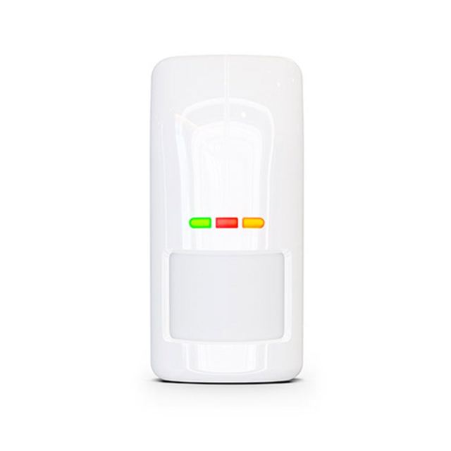 Detector de miscare exterior digital dual PIR si MW Satel OPAL PRO, 15 m, 100 grade, senzor crepuscular, antimasking, creep zone, pet immunity 20 kg, alb