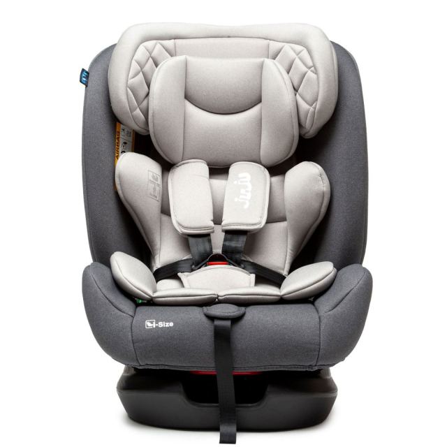 Scaun auto Juju Gladiator i-Size gri, certificare ECE R129, tetiera si centuri reglabile