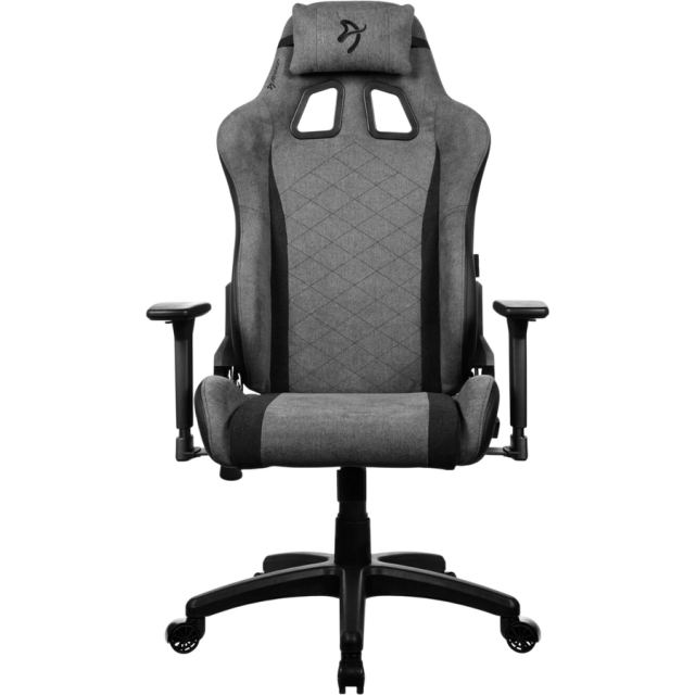 AROZZI Scaun Gaming Arozzi Avanti Soft Fabric, Tetiera, Ajustabil, max. 120kg, Negru/Gri