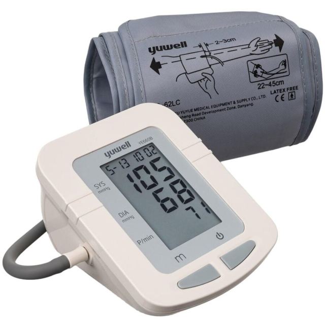 Timago Tensiometru Timago YE-660B , automat, masurare puls, manseta 22-45cm, Alb-Gri