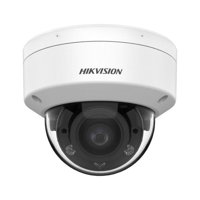 Camera supraveghere Dome Hikvision Hybrid Light ColorVu DS-2CE50DF3T-VPLSZE, 2 MP, 2.8-12 mm, lR/lumina alba 60 m, microfon, IP67, PoC
