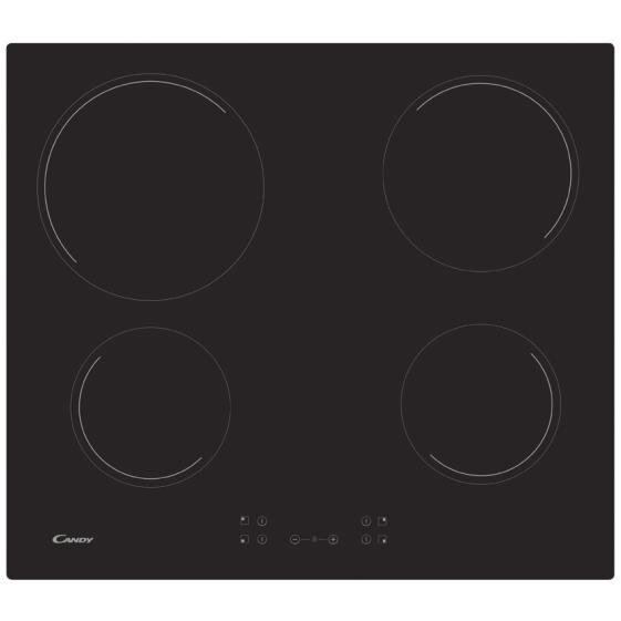 CANDY Duplicat-Plita incorporabila Candy CH64CCB, Electric, 4 zone de gatit, Touch Control, 60 cm, Negru