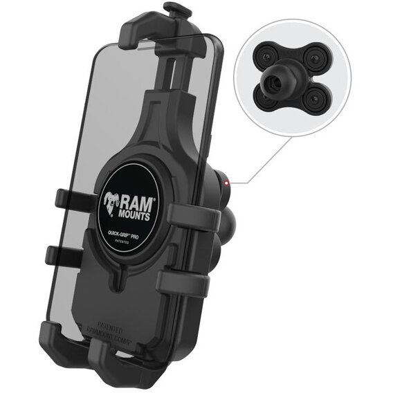 RAM&nbsp;MOUNTS RAM® Quick-Grip™ Pro Suport pentru telefon cu bila si amortizor de vibratii