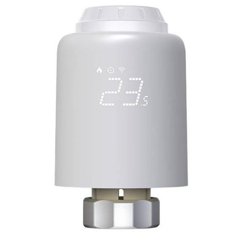 Cap Termostat Smart pentru calorifer Avatto TRV07 WiFi TUYA, Alb