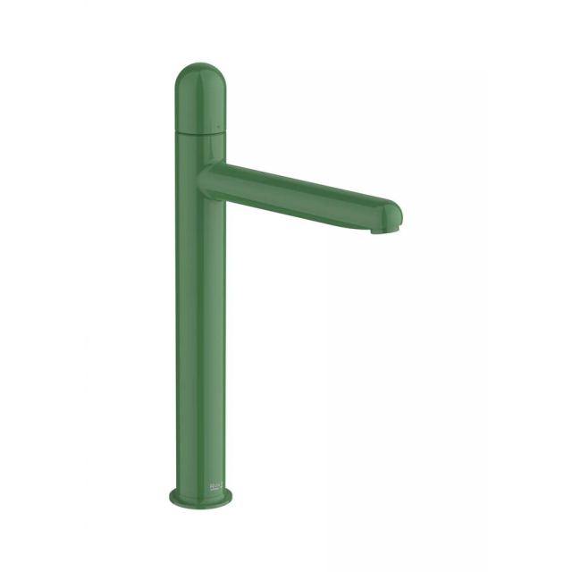 Roca Baterie lavoar Roca, Gama NU, monocomanda, marime XL, levier metalic Dome, cartus ceramic, fara set de evacuare, verde