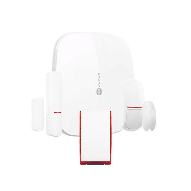 Kit alarma antiefractie wireless 4G Satel Be Wave Protection, WiFi, dual SIM, 868 MHz, ABAX 2, cu sirena de interior