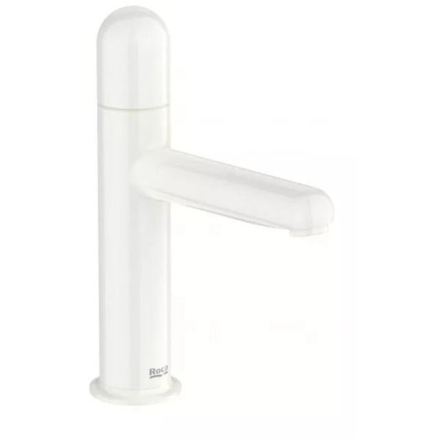 Roca Baterie lavoar Roca, Gama NU A5A3Y3FP30, monocomanda, marime S, levier metalic DOME, cartus ceramic, fara set de evacuare, glossy white, alb