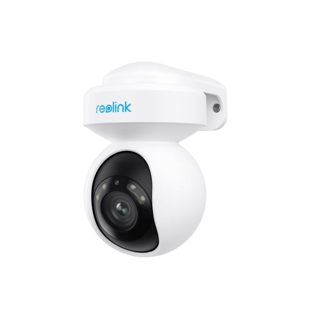 Camera supraveghere rotativa PTZ wireless WiFi Reolink E1 Outdoor E540, 5 MP, 3X Zoom, 2.8 - 8 mm, auto-tracking, detectie persoane / vehicule / animale, IR / lumina alba 12 m, microfon, difuzor, slot card