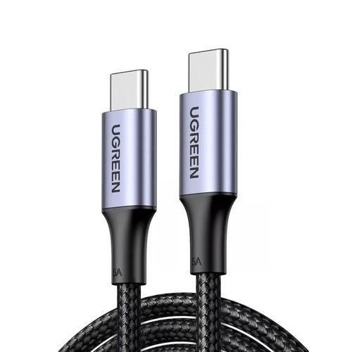 Cablu Ugreen USB-C la USB-C 100W, Super Fast Power Delivery, 2m, Negru