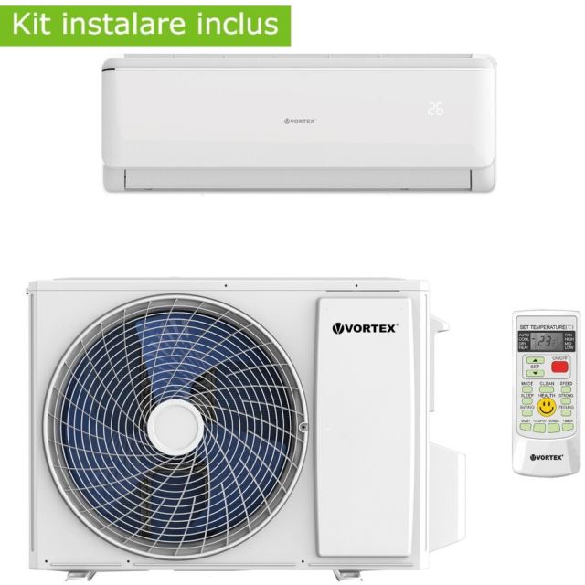 Vortex Aer conditionat Vortex Wi-Fi ready VAI1223FFWR, 12000 BTU, clasa energetica A++, cu kit de instalare inclus, Alb