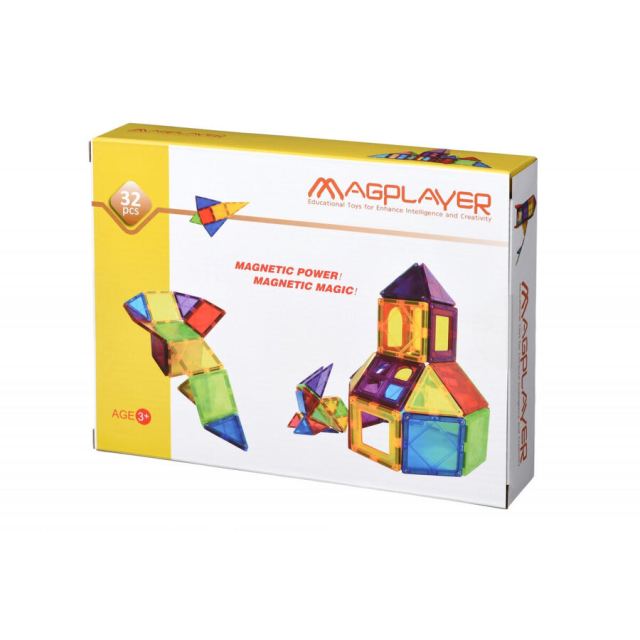 MAGPLAYER Set de constructie magnetic - 32 piese