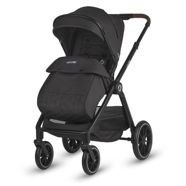 Carucior modular pentru bebelusi 2 in 1 Coccolle Aspen Premium Line, Pliabil, Roti detasabile, Suspensii, Spatar reglabil, Maner ajustabil, Copertina XXL, Husa de picioruse si ploaie, Sarcina maxima 22 kg, Standard de siguran