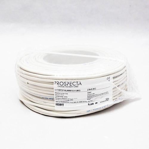 Cablu alarma 8 x 0.22 premium, cupru 100%, cod: I039IT, Li-Y(ST)Y, made in Italy, utilizare pentru sisteme de alarma, manta exterioara PVC alb, ecranare: folie de aluminiu laminata, raza de curbura 10x diametru