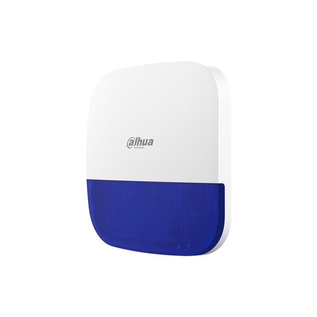 Sirena wireless exterior Dahua ARA13-W2(BLUE), 110 dB, 868 MHz, RF 1600 m, buzzer, tamper, albastra