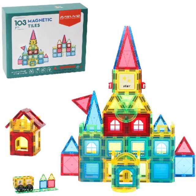 MAGPLAYER Set de constructie magnetic 3D - 103 piese