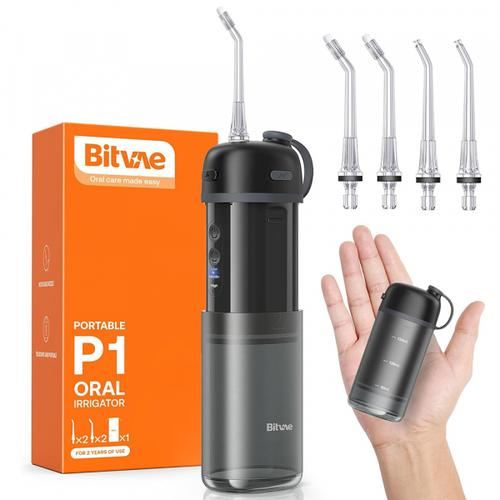Irigator Bucal Bitvae BVP1, 3 setari presiune, IPX7 (Negru)
