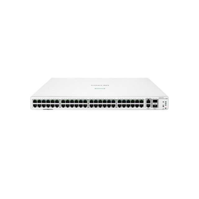 Switch Gigabit rackabil PoE cu 48 porturi HPE Aruba Instant On 1960 JL808A, 4 porturi Uplink, 176 Gbps, 130 Mpps, 1U, cu management