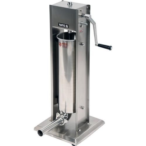 Aparat Umplut Carnati Vertical Profesional YATO YG-03370, Mecanic, Inox Integral, 7 Kg + 4 Palnii