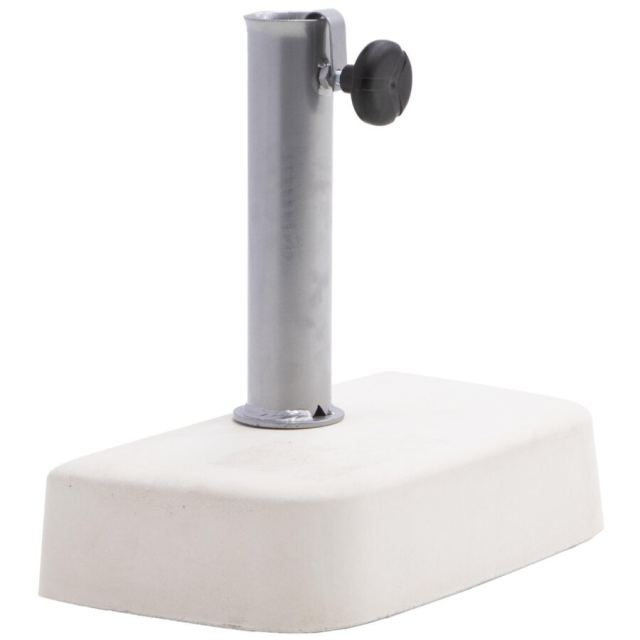 Naterial Suport umbrela terasa, beton, 20 kg, 42 x 23.50 cm, H 9 cm, Alb
