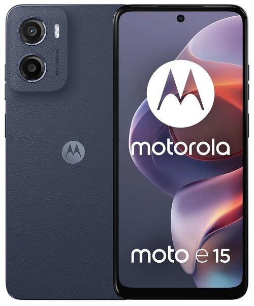 Telefon Mobil Motorola Moto E15, Procesor Mediatek Helio G81 Extreme Octa Core, IPS LCD Capacitive touchscreen 6.67inch, 2GB RAM, 64GB Flash, Camera 32 MP, Wi-Fi, 4G, Dual Sim, Android (Albastru denim)