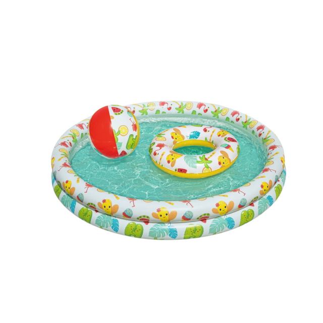 Bestway Piscina gonflabila Bestway - Summer, cu minge si colac, 122 x 20 cm