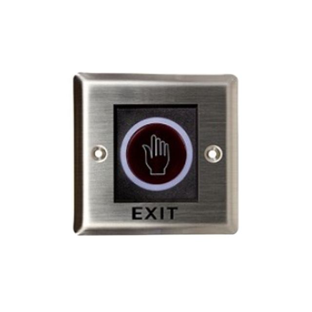 Buton cerere iesire touchless ZKTeco ACC-ECO-PUSH-TLEB101, NO/NC/COM, indicator LED, aparent