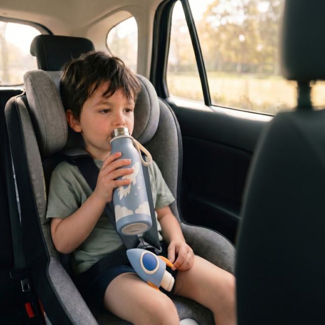 Sticla termos din inox Zazu Fun pentru copii, 400 ml Rocket