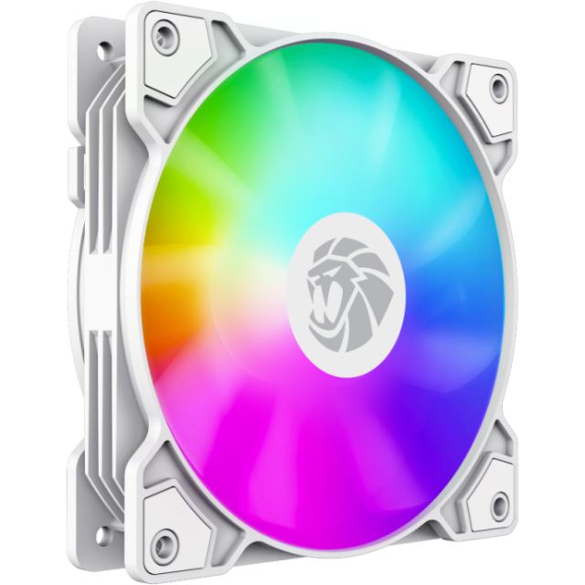 Gamemax Ventilator Gamemax FN12A-S5, 1600rpm, iluminare aRGB, 120mm, Alb