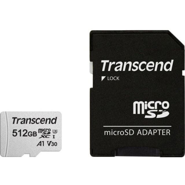 Transcend TRANSCEND 512GB microSD w/ adapter UHS-I U3 A1