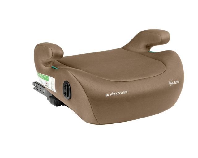 Inaltator auto cu isofix Kikkaboo i-Tip 2 i-SIZE Beige 125-150 cm, suport pahar inclus, centura de ghidaj, husa lavabila, cotiere, certificat R129