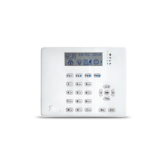 Tastatura LCD cu cititor de proximitate Inim SmartLiving ARIA/HG, senzort temperatura, 2 intrari/iesiri, microfon