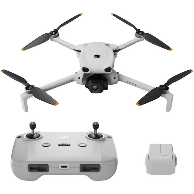 DJI Drona DJI Lito X1, rezolutie foto 48MB, video 4K, autonomie 36 minute, distanta de operare 21 km, Gri/Negru