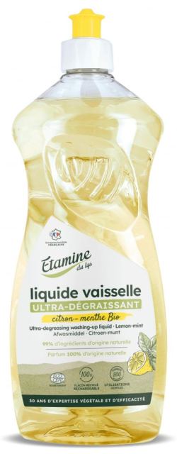 Detergent Bio ultra degresant pentru vase Etamine parfum menta si lamaie 1 litru