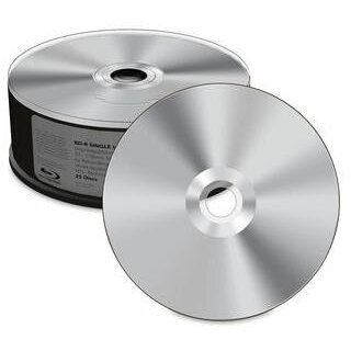 MediaRange Disc inscriptibil Blu-ray MediaRange BD-R, 25GB, 6x speed, unprinted/blank, Pachet 25 bucati, Argintiu