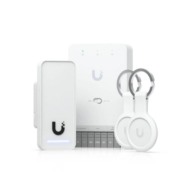 Kit control acces Ubiquiti UA-G3-SK, UniFi Access, G3 Reader, Door Hub Mini, 2x TAG-uri acces NFC, PoE++, o usa