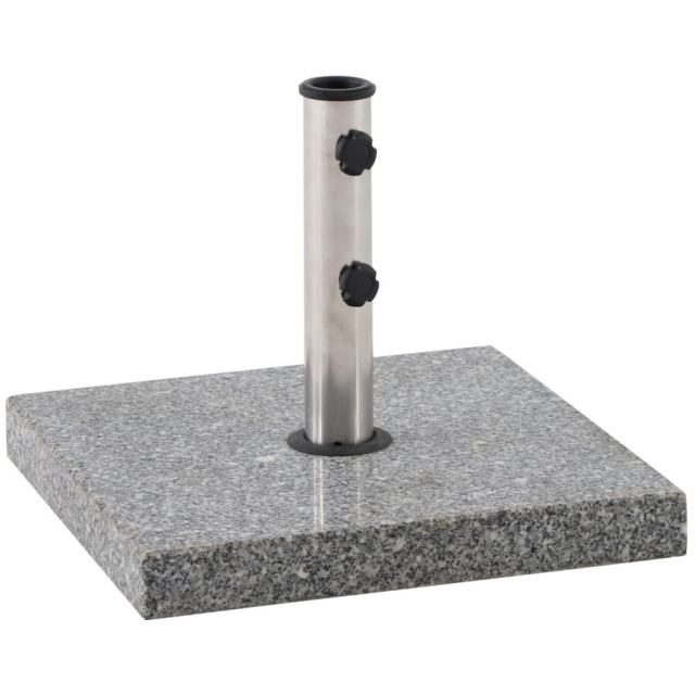 Naterial Suport umbrela terasa, granit-otel, 45 x 45 cm, H 36 cm, 30 kg, Gri