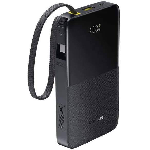 BASEUS Acumulator extern Baseus EnerFill FC51 Bipow2 Pro, Digital Display, 10.000 mAh, 22.5W, USB-C, USB-A, Negru