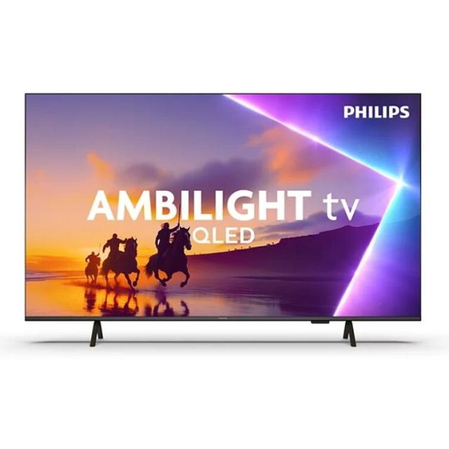 Philips Televizor QLED Philips 139 cm (55) 55PUS8450/12, Ultra HD 4K, Smart TV, WiFi, Negru