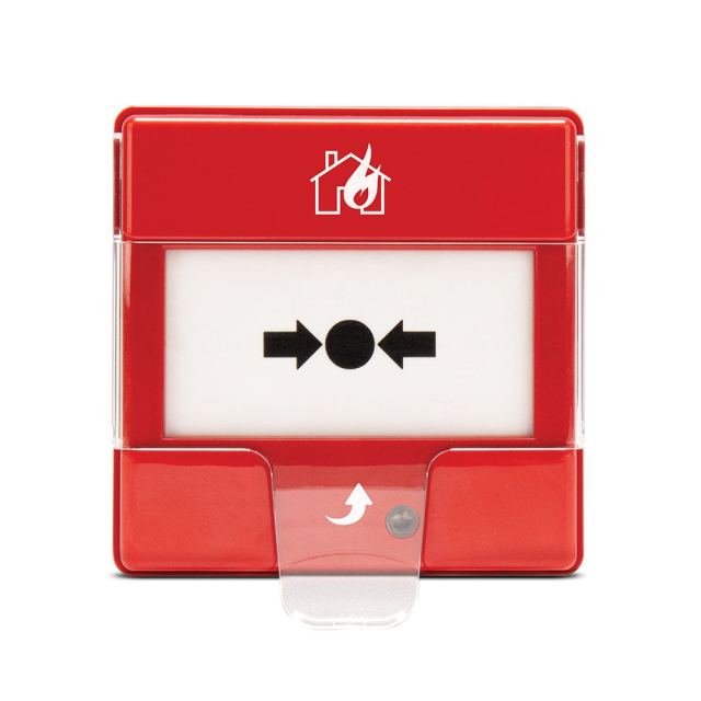 Buton incendiu adresabil Satel ROP-400, resetabil, indicator LED, compatibil cu ACSP-402