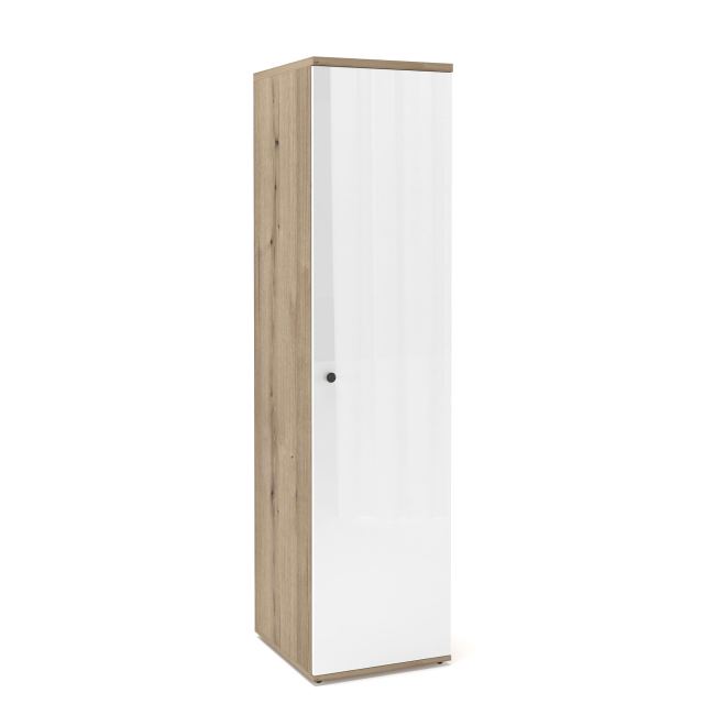Dulap haine PRIMAVERA, 1 Usa, MDF Alb lucios