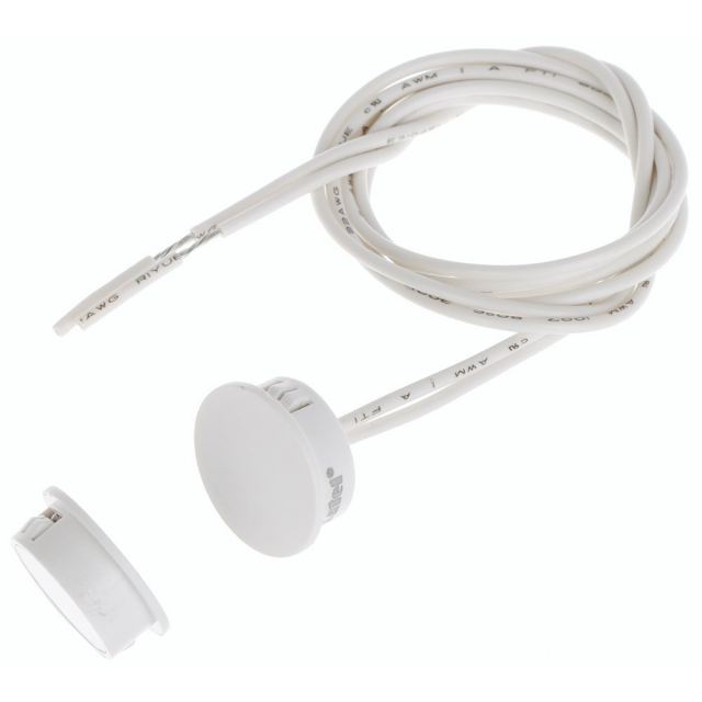 Contact magnetic Satel B-2FLF, incastrat, NO, alb