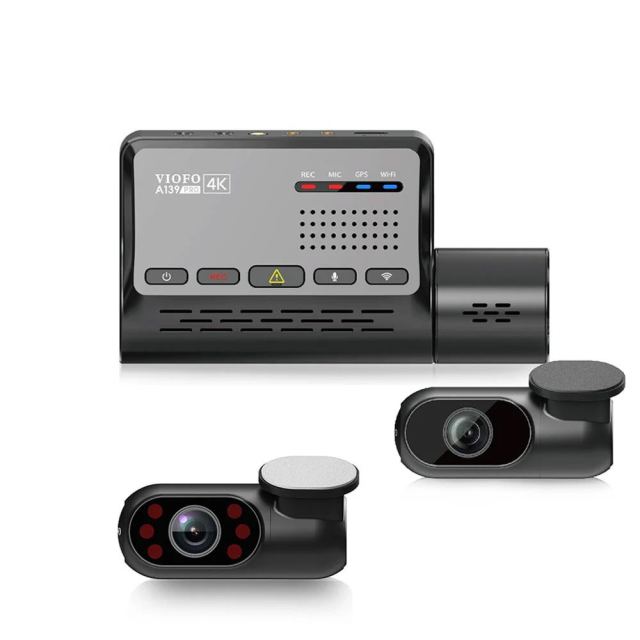 Camera auto WiFi fata/spate/interior Viofo A139 PRO 3CH, 4K + Full HD, GPS Logger, Super Night Vision, slot card, mod parcare