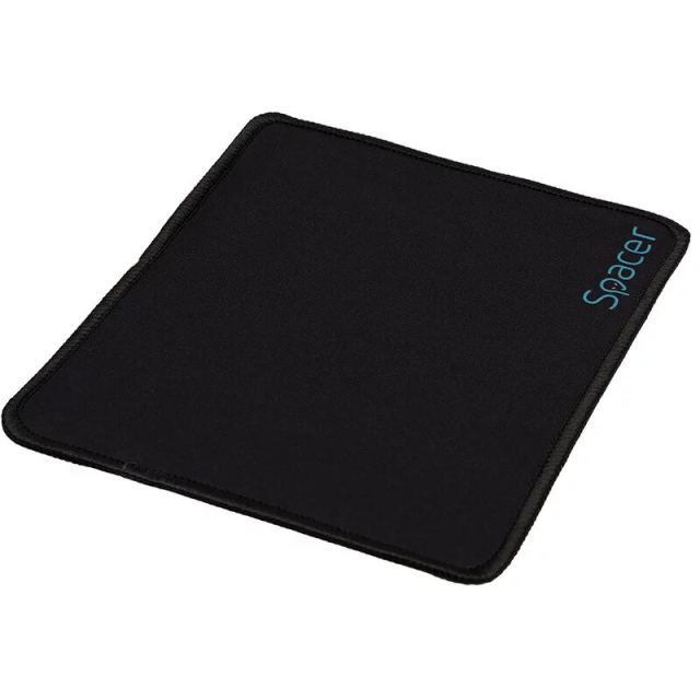 spacer Mousepad Spacer SP-PAD-S, cauciuc si material textil, cusut pe margine, 220x180x2mm, Negru