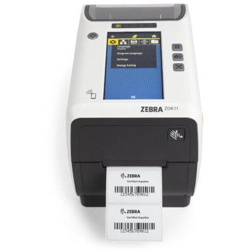 ZEBRA Imprimanta de etichete Zebra ZD611t-HC Healthcare, Transfer termic, Color Touch LCD, 203 dpi, latime printabila 56 mm, USB, USB Host, Ethernet, BTLE5