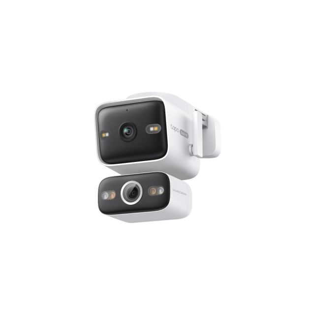 Camera supraveghere exterior IP WiFi6 PT cu lentila duala Tp-Link Tapo C575D, 2 x 4K, 2.53 mm + 8.0 mm, IR 30m, lumina alba 20m, slot card, microfon si difuzor, detectie cu AI oameni/vehicule/pet, control prin aplicatie, patrulare, Smart Focus, PoE
