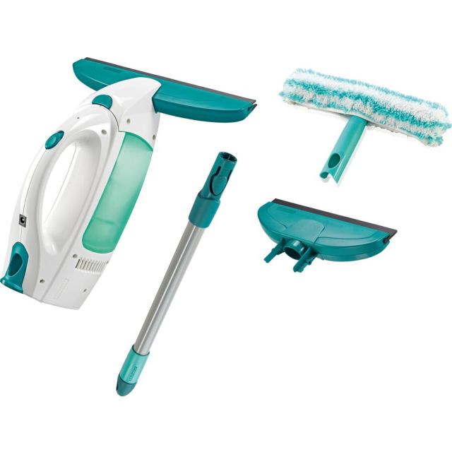 Leifheit Set Aspirator Geam Leifheit 51016 Dry&Clean, Autonomie 38 de minute, Coada+Spalator+duza mica, Alb